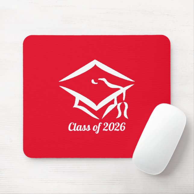 Graduation Class of 20?? REDWHT Customize Year Mouse Pad (With Mouse)