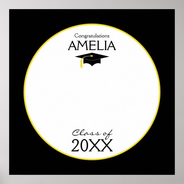 Graduation Class Of 20XX Custom Autograph Poster (Front)