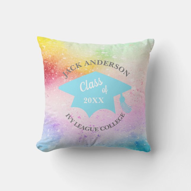 Graduation Class of 20XX Custom Personalized Throw Cushion (Front)