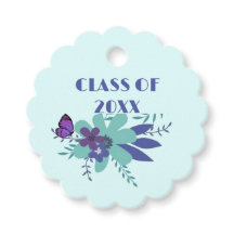 Graduation Class of 20XX Floral Blue Purple