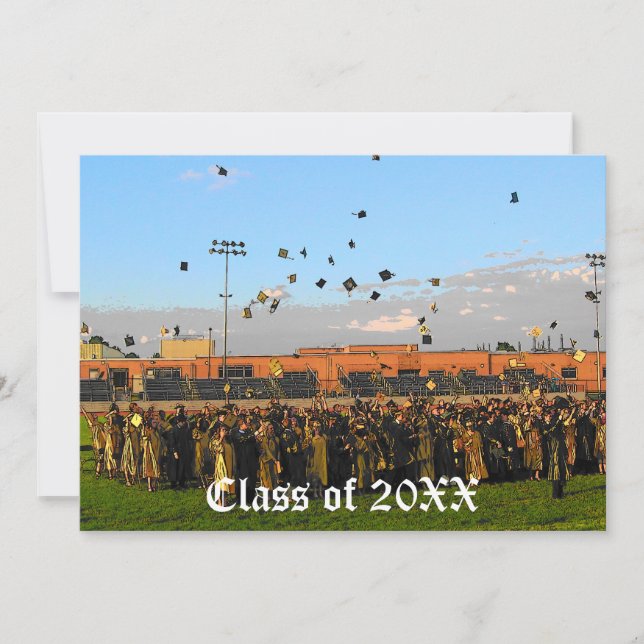 Graduation Class of 20XX on Field Invitation (Front)
