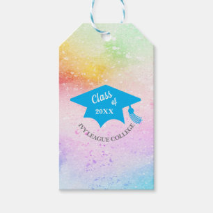 Graduation Class of 20XX Rainbow Artsy Gift Tags
