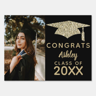 Graduation Class of 20XX Yard Sign with Photo