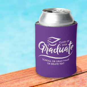 Graduation Class of 20XX Your School Colour Custom Can Cooler