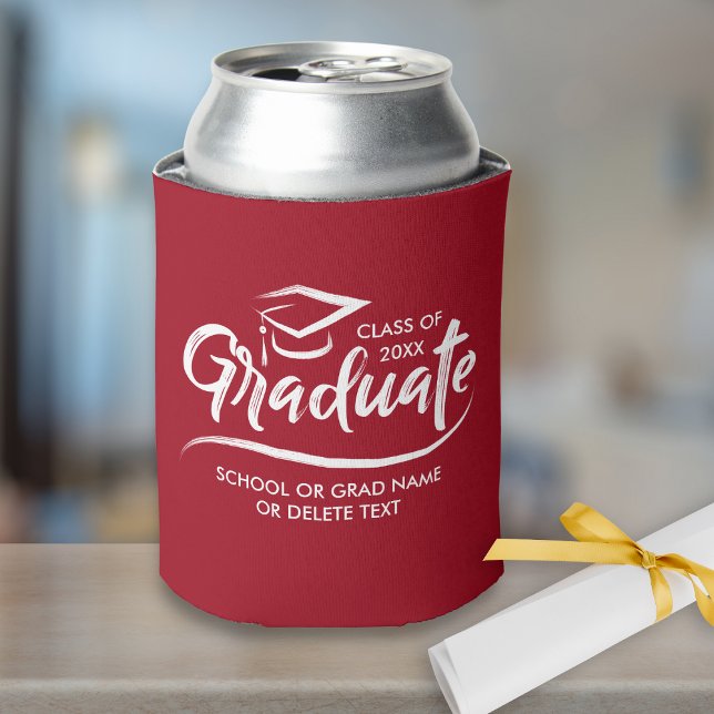 Graduation Class of 20XX Your School Colour Custom Can Cooler (Creator Uploaded)
