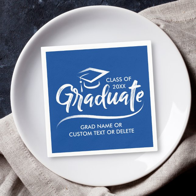 Graduation Class of 20XX Your School Colour Custom Napkin (Creator Uploaded)