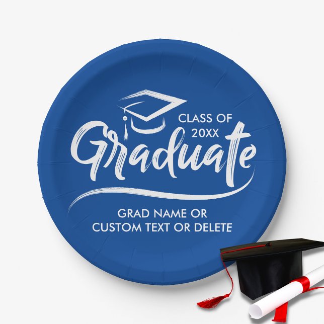 Graduation Class of 20XX Your School Colour Custom Paper Plate (Creator Uploaded)
