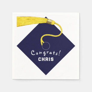 Graduation Class of 25 Navy Blue Napkin