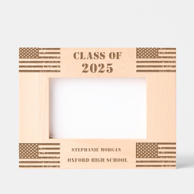 Graduation Class of Any Year Engraved Etched Frames (Front)