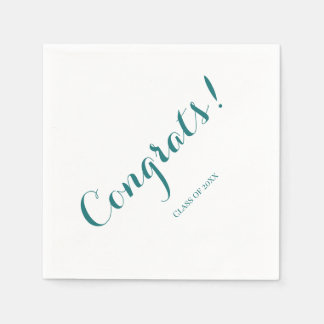 Graduation "Class of" Congrats Green Napkin