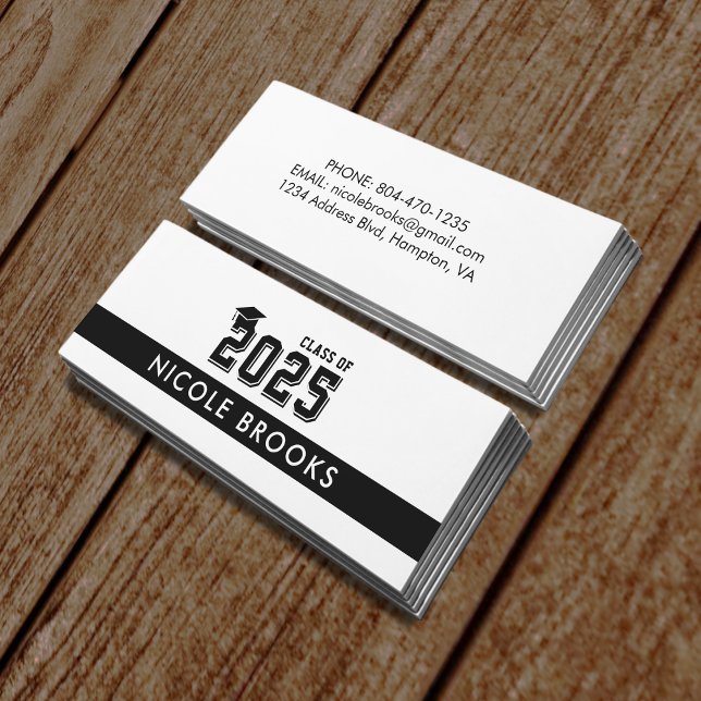 Graduation Class of Contact Info Name Mini Business Card (Graduation Class of Contact Info Name Mini Business Card
)