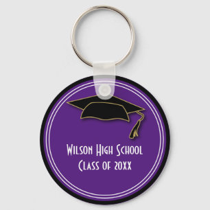 Graduation Class of Keepsake Purple School Colour Key Ring