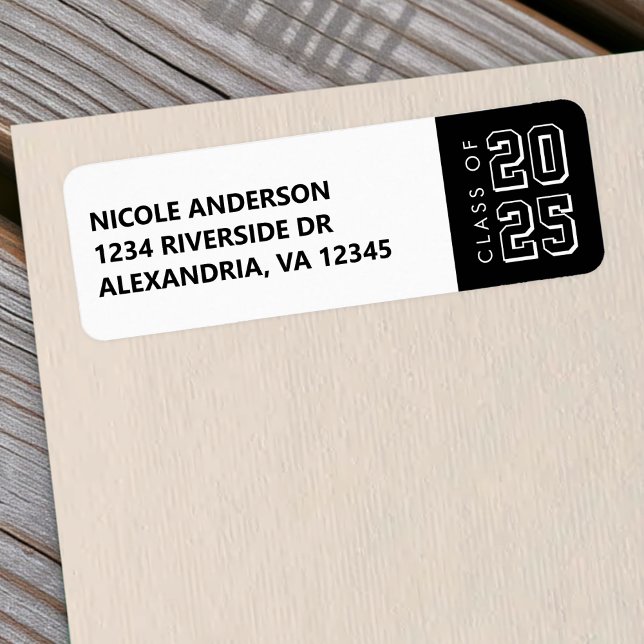 Graduation Class of Return Address Label (Graduation Class of Label
)