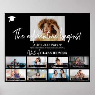 Graduation class of year custom photo poster