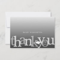 Graduation Class Year Modern Thank You