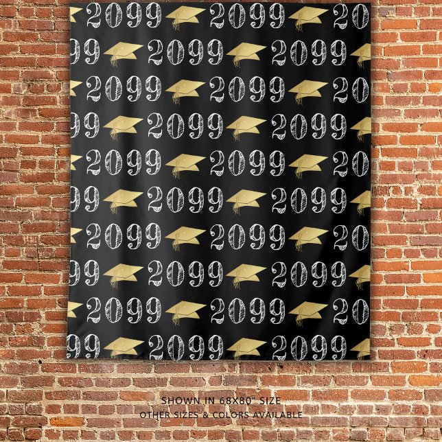 Graduation Class Year Pattern Your Colours Backdro Tapestry (Creator Uploaded)