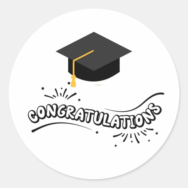 Graduation Classic Round Sticker (Front)
