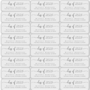 Graduation Clear Transparent Return Address Labels