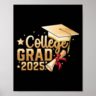 Graduation College 2025 College Grad Cl Of 2025 Se Poster
