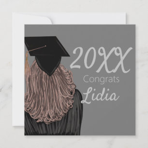 Graduation College Highschool Girl Graduate Card