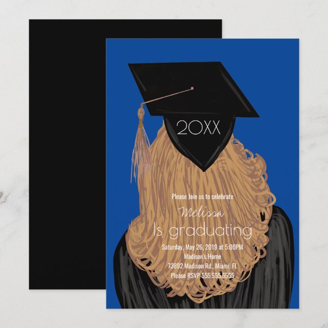 Graduation College Highschool Graduate Party   Invitation (Front/Back)