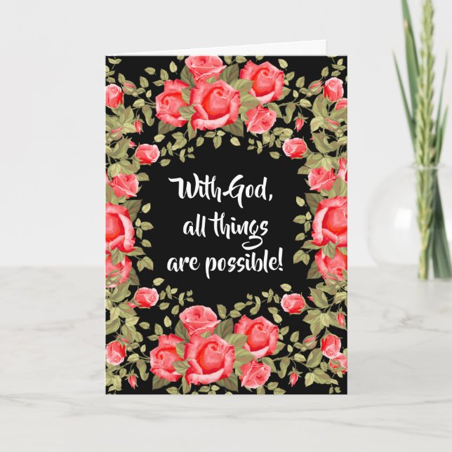 Graduation Commencement Sacred Heart Religious Card (Front)