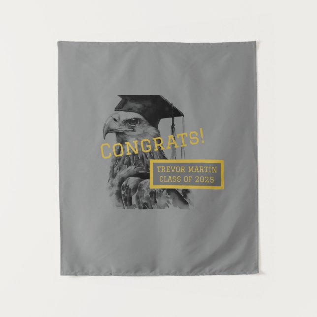 Graduation Congrats Backdrop Tapestry (Front)