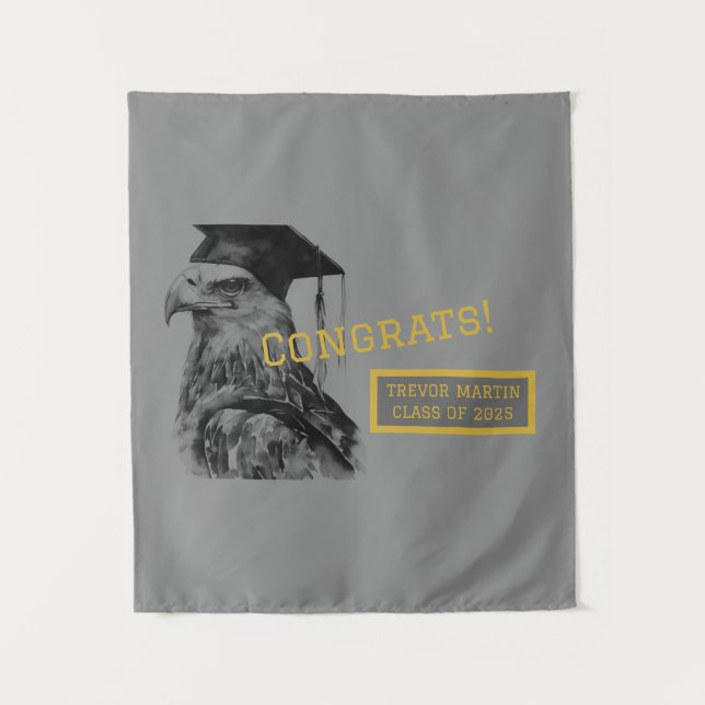 Graduation Congrats Backdrop Tapestry (Front)