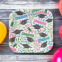 Graduation Congrats Champagne Confetti Colourful 