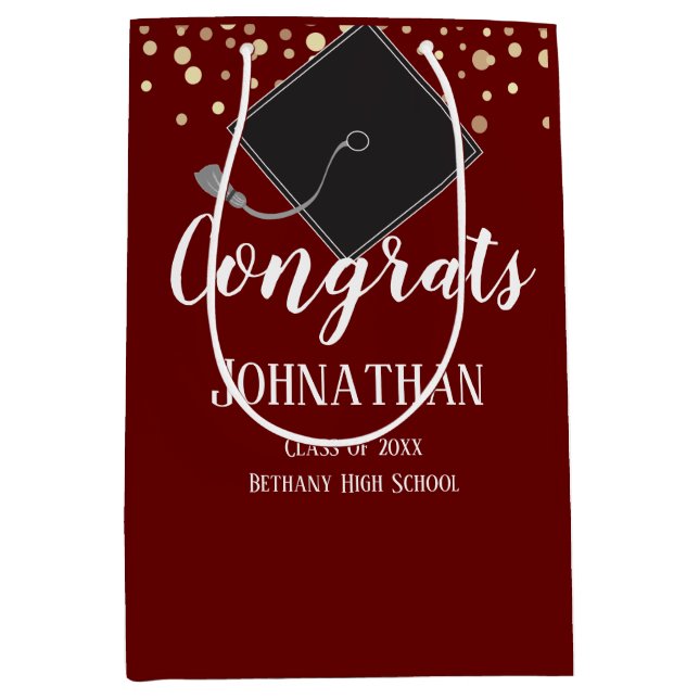 Graduation Congrats Class of 2021 Medium Gift Bag (Front)