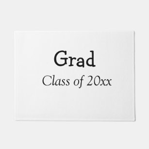 Graduation congrats class of 20xx add name text doormat