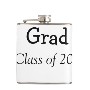 Graduation congrats class of 20xx add name text hip flask