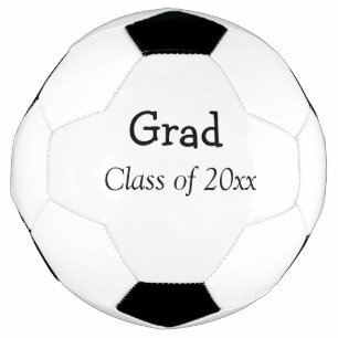 Graduation congrats class of 20xx add name text soccer ball