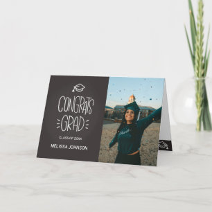 Graduation Congrats Grad Chalkboard Card