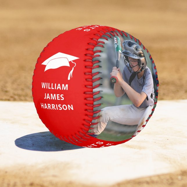 Graduation Congrats Photo Red Baseball (Creator Uploaded)