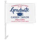 Graduation Congrats Red White & Blue Modern Parade