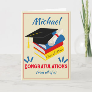 Graduation Congratulation Cap Scroll Card