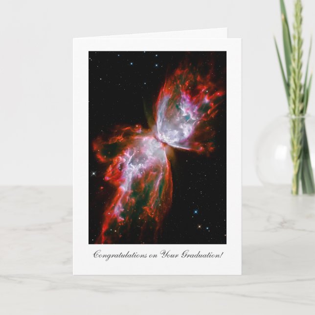 Graduation Congratulations - Butterfly Nebula Star Card (Front)