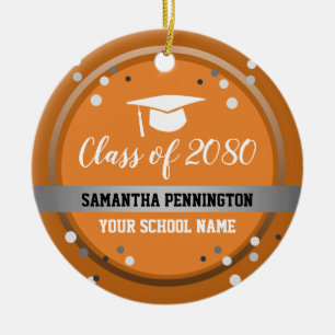 Graduation Congratulations Confetti Ceramic Ornament
