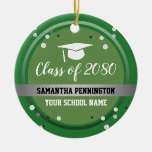 Graduation Congratulations Confetti Ceramic Ornament