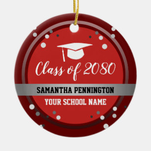 Graduation Congratulations Confetti Ceramic Ornament