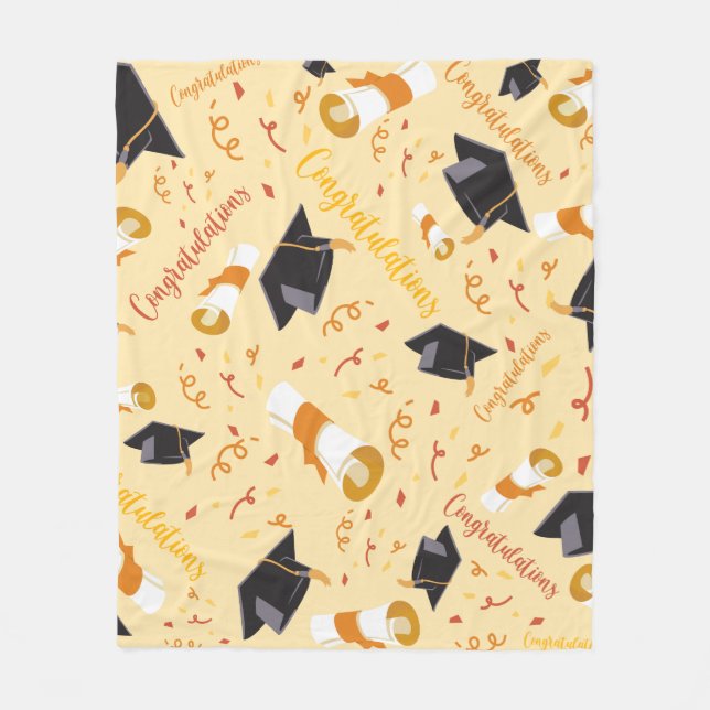 Graduation Congratulations Fleece Blanket (Front)