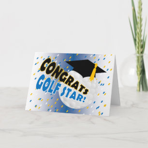 Graduation Congratulations for a Golf Star Card