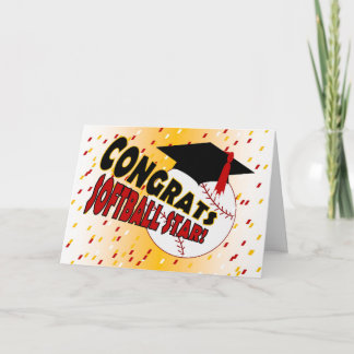 Graduation Congratulations for a Softball Star Card