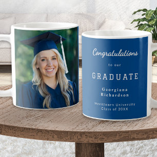 Graduation Congratulations Graduate Photo Blue Coffee Mug