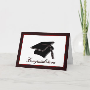 Graduation congratulations graduation cap diploma card