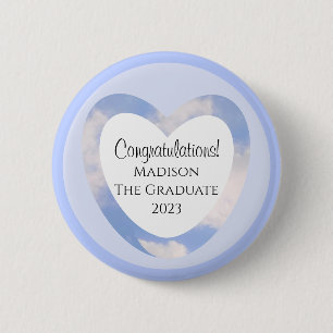 Graduation Congratulations Light Blue Sky 6 Cm Round Badge