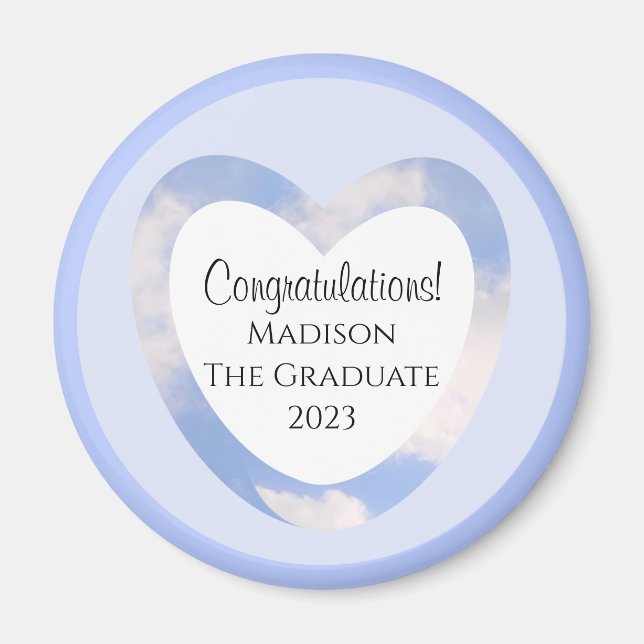 Graduation Congratulations Light Blue Sky Magnet (Front)