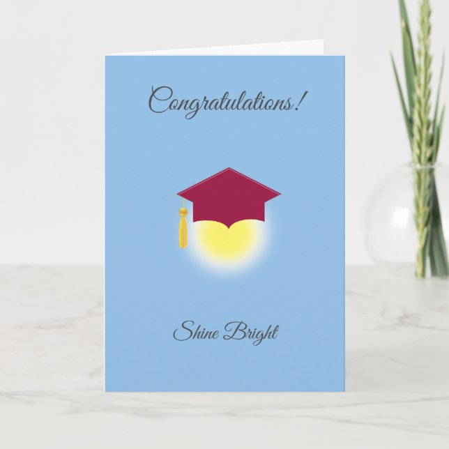 Graduation Congratulations on Light Blue Card (Front)