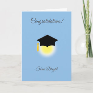 Graduation Congratulations on Light Blue Card